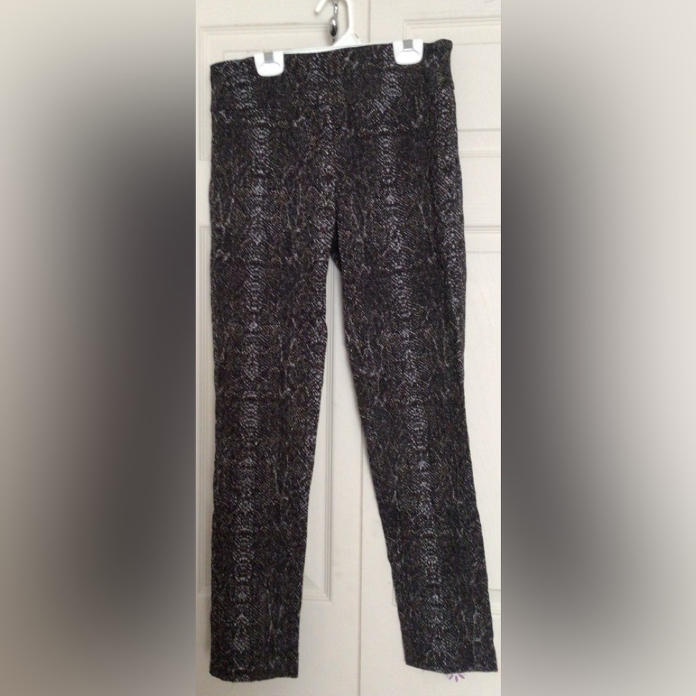 Elliott Lauren Dark Grey Pull-on Patterned Pants